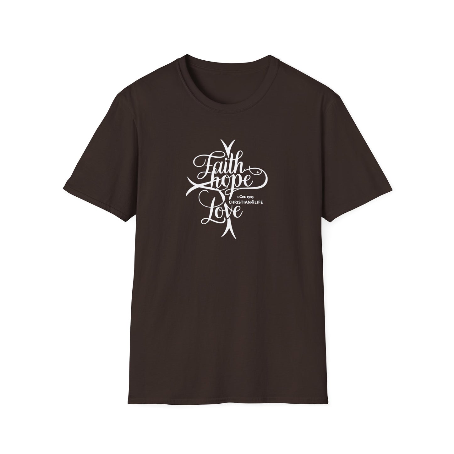 "Faith, Hope, Love" Unisex Christian Cotton Softstyle T-Shirt