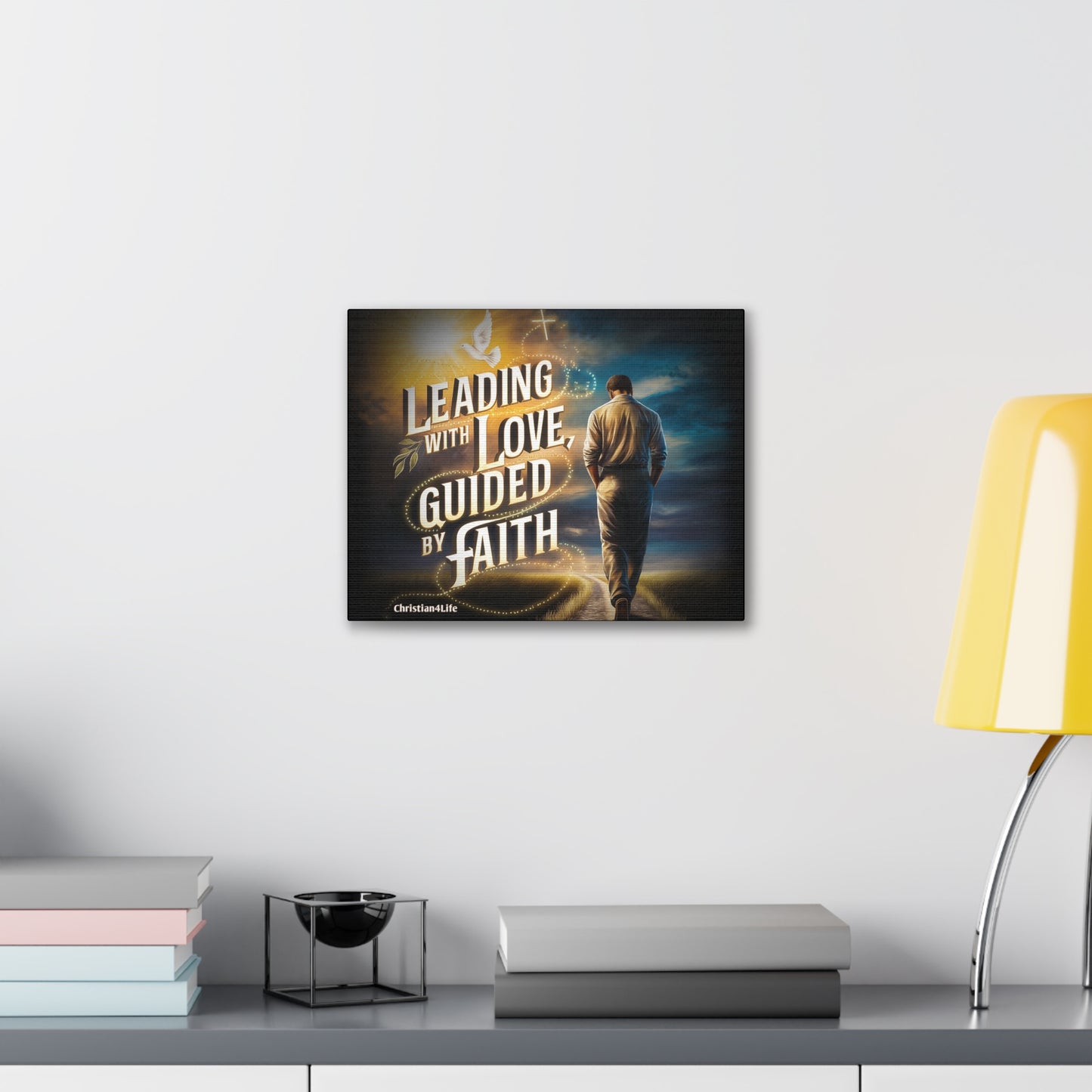 Christian "Leading with Love, Guided by Faith" Wall Art Canvas Canvas Christian4Life