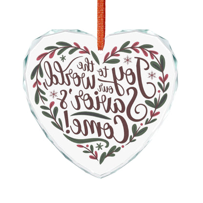Crystal Heart and Round Glass Ornament