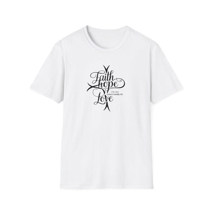 "Faith, Hope, Love" Unisex Christian Cotton Softstyle T-Shirt