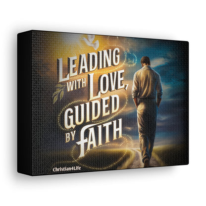 Christian "Leading with Love, Guided by Faith" Wall Art Canvas Canvas Christian4Life