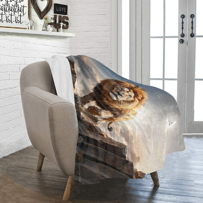 Lion of Judah and Holy Spirit Ultra Soft Micro Fleece Blanket (multiple sizes)