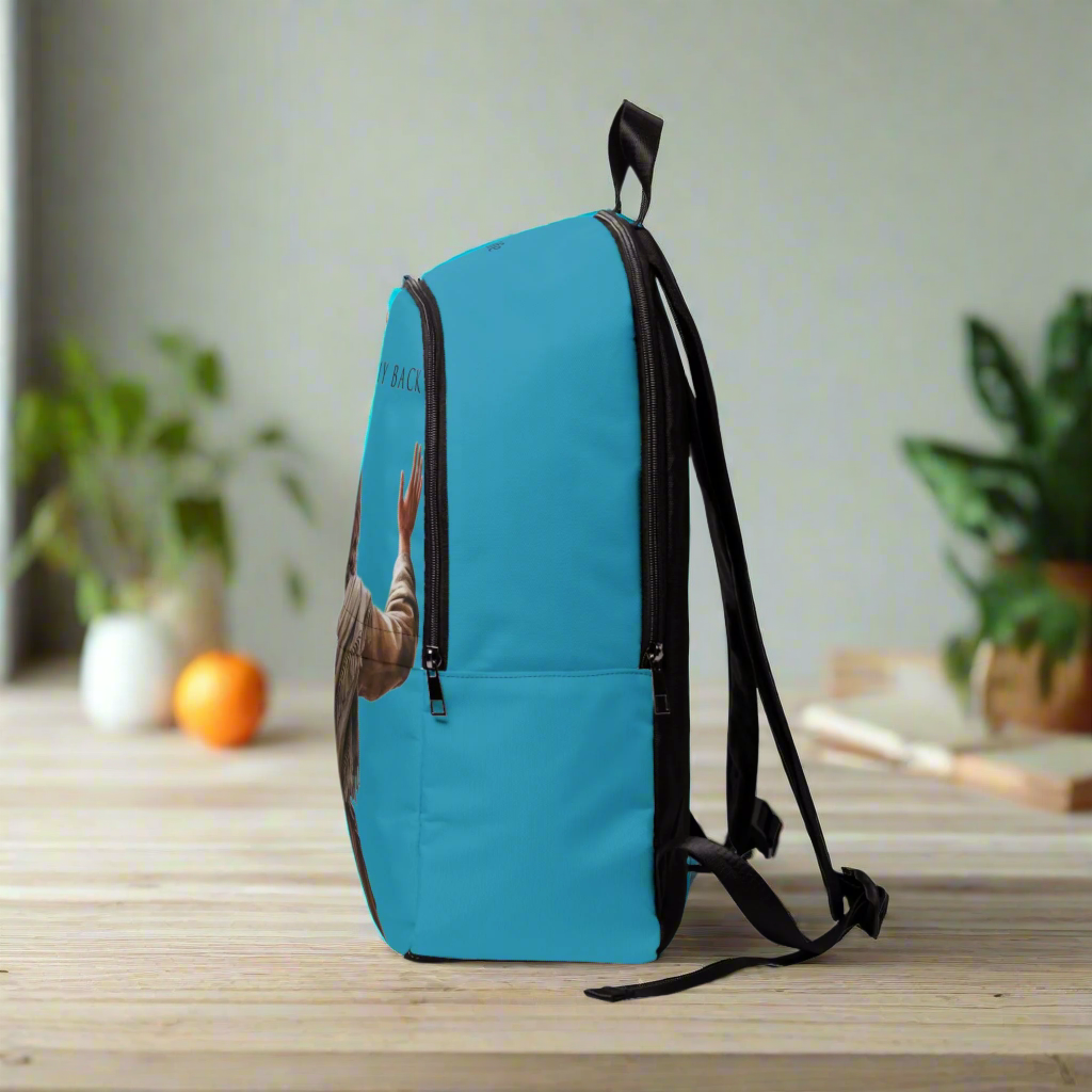 "Jesus Has My Back" design Christian Backpack (turquoise) Bags Christian4Life