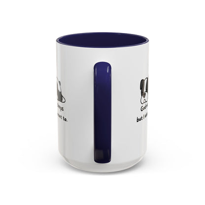 Christian "God never sleeps" 11 oz and 15oz Accent Mug, multiple colors, Christian Mug