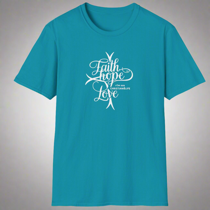 "Faith, Hope, Love" Unisex Christian Cotton Softstyle T-Shirt