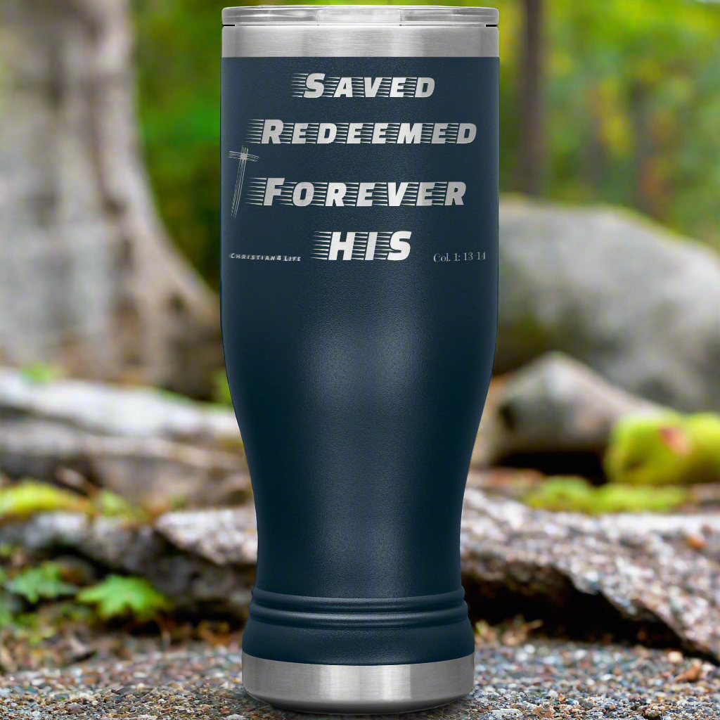 20oz BOHO double insulated tumbler - Saved, Redeemed