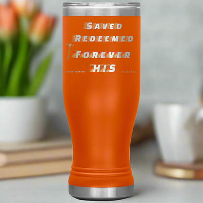 20oz BOHO double insulated tumbler - Saved, Redeemed