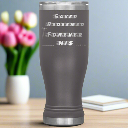 20oz BOHO double insulated tumbler - Saved, Redeemed