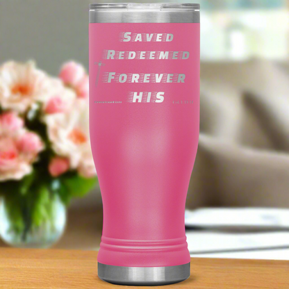 20oz BOHO double insulated tumbler - Saved, Redeemed