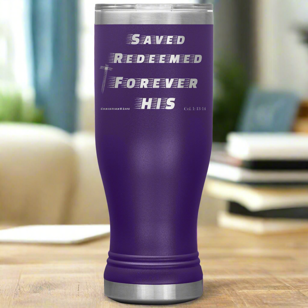 20oz BOHO double insulated tumbler - Saved, Redeemed
