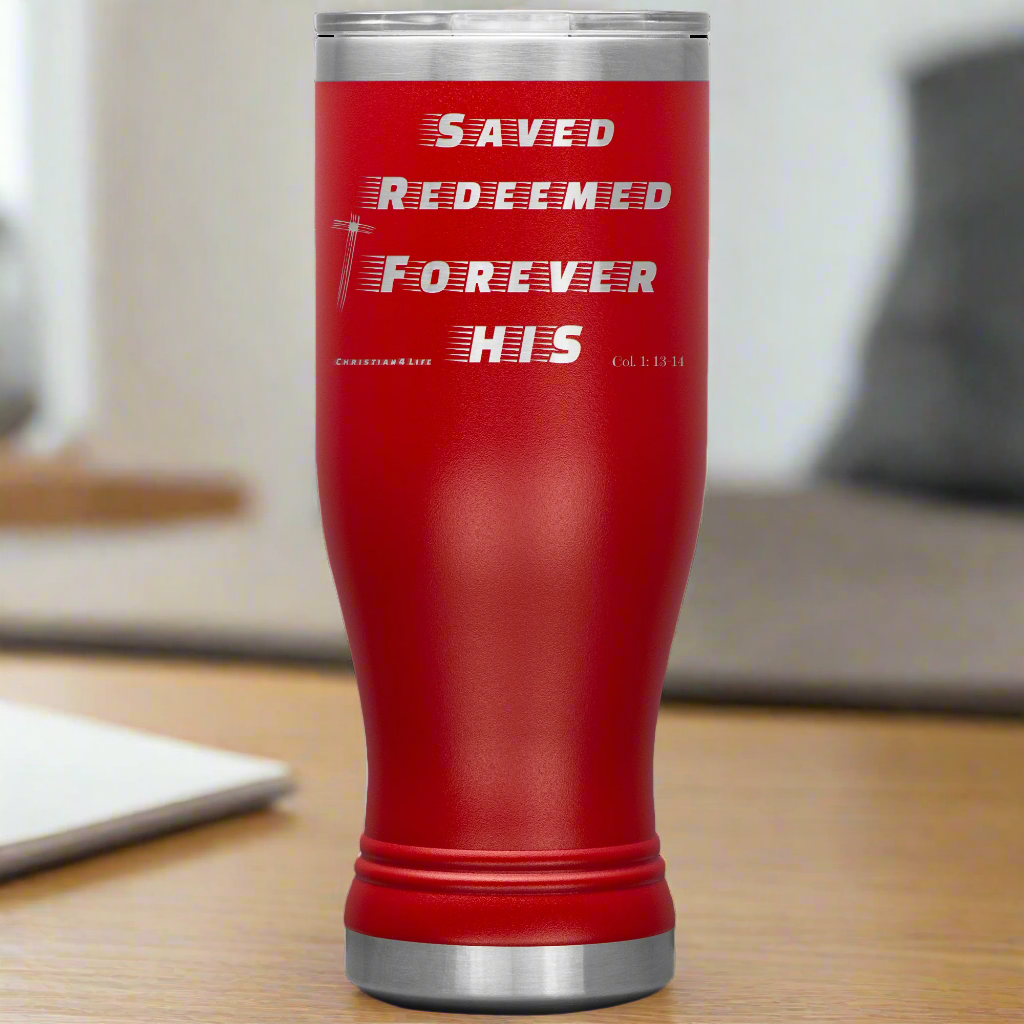 20oz BOHO double insulated tumbler - Saved, Redeemed