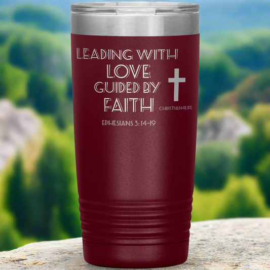 20oz Christian Insulated Tumbler -Leading with Love