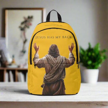 "Jesus Has My Back" Christian Backpack (yellow) Bags Christian4Life