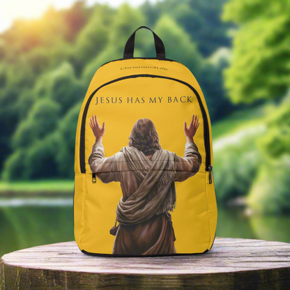 "Jesus Has My Back" Christian Backpack (yellow) Bags Christian4Life