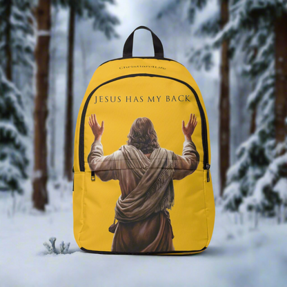 "Jesus Has My Back" Christian Backpack (yellow) Bags Christian4Life