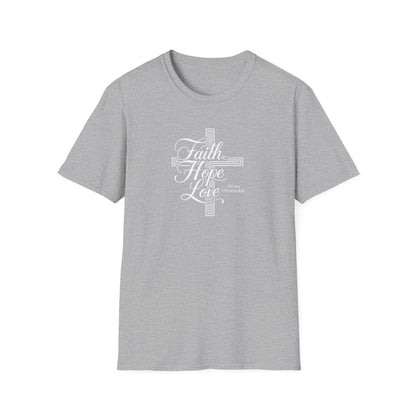 Unisex "Faith, Hope, Love" Christian Cotton Softstyle T-Shirt T-Shirt Christian4Life