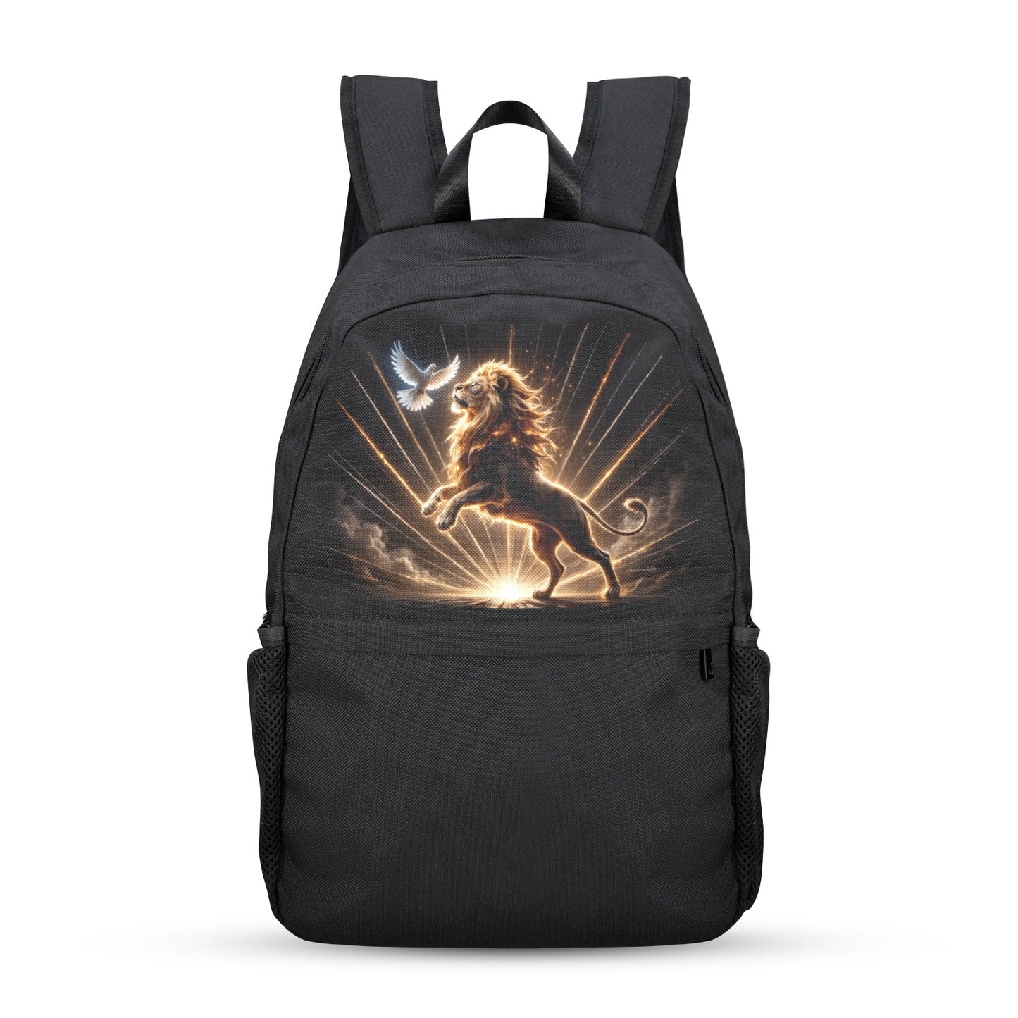 Lion of Judah and Holy Spirit with Golden Rays Casual Backpack