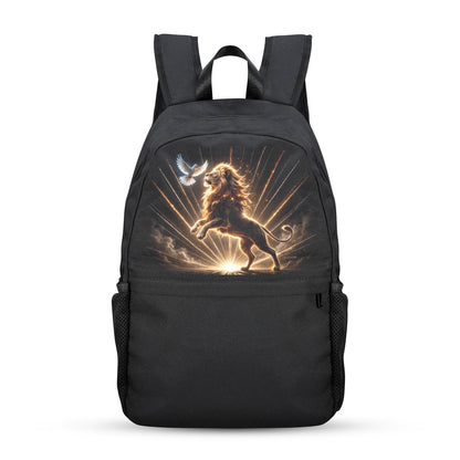 Lion of Judah and Holy Spirit with Golden Rays Casual Backpack