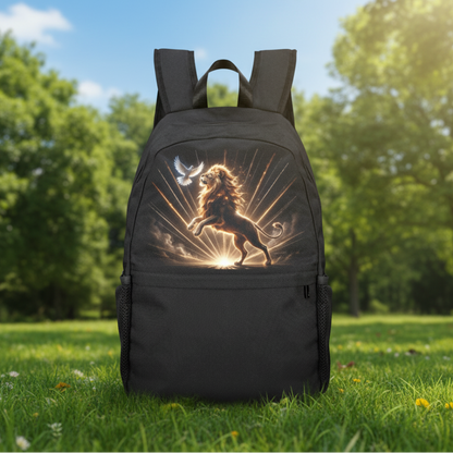 Lion of Judah and Holy Spirit with Golden Rays Casual Backpack