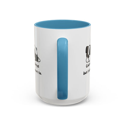 Christian "God never sleeps" 11 oz and 15oz Accent Mug, multiple colors, Christian Mug
