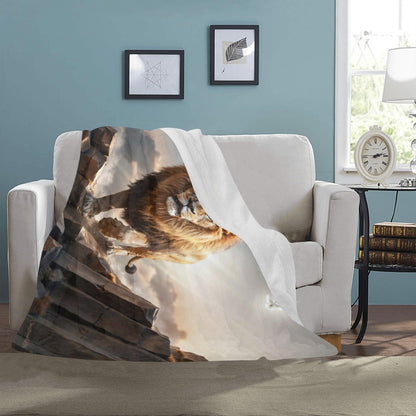 Lion of Judah and Holy Spirit Ultra Soft Micro Fleece Blanket (multiple sizes)
