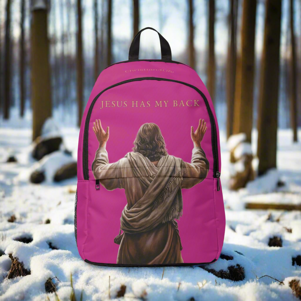 "Jesus Has My Back" Christian Backpack (pink) Bags Christian4Life