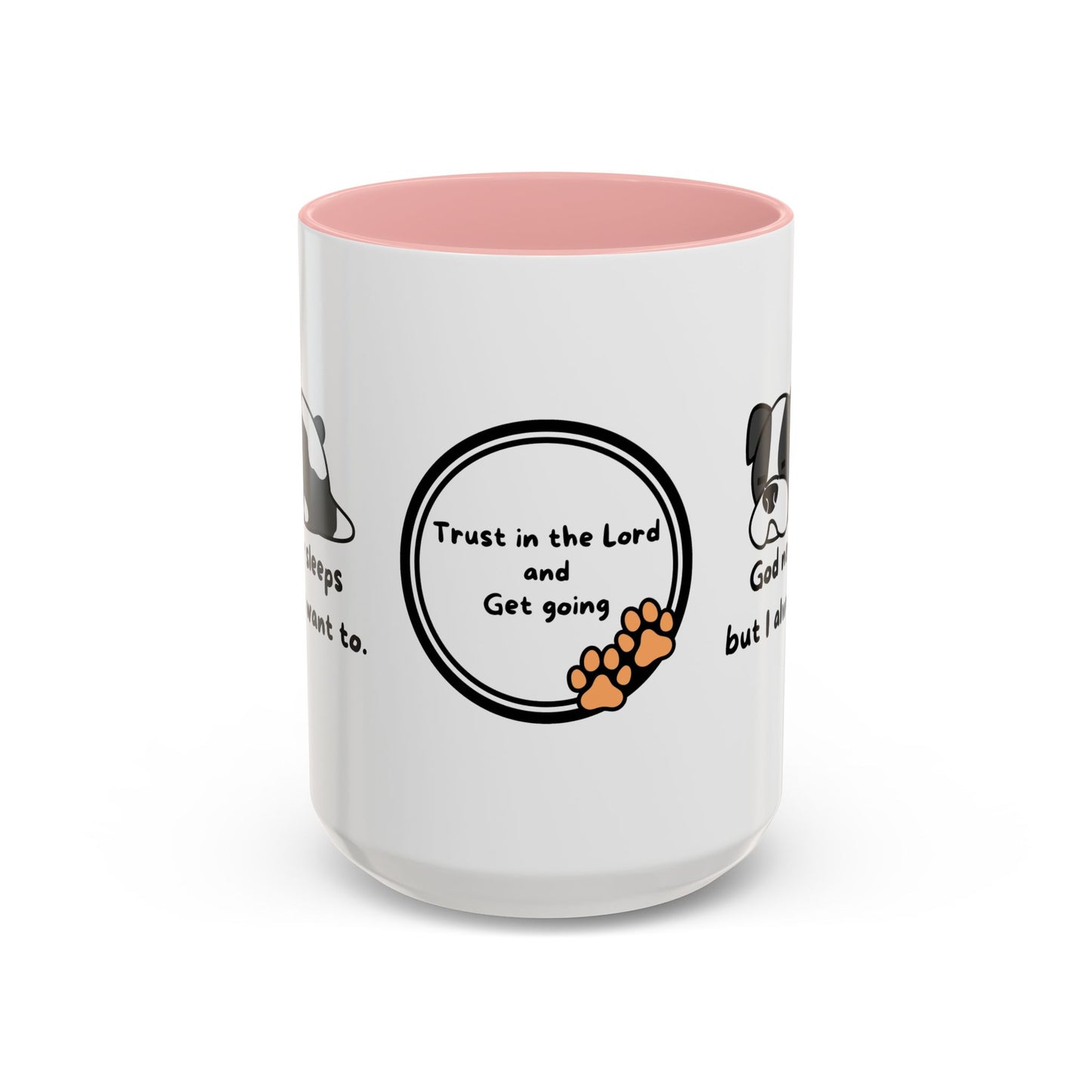 Christian "God never sleeps" 11 oz and 15oz Accent Mug, multiple colors, Christian Mug