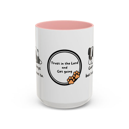 Christian "God never sleeps" 11 oz and 15oz Accent Mug, multiple colors, Christian Mug