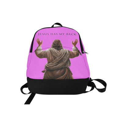 "Jesus Has My Back" Christian Backpack (Choose Pink Shade)