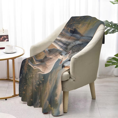 Wolf and Lamb-Isaiah 11:6 -Ultra-Soft Micro Fleece Blanket (multiple sizes)