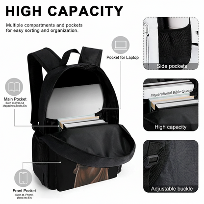 Jesus Has My Back - Three piece set combination Backpack, Lunch Bag and Small Case