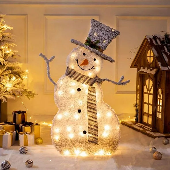 Battery Operated LED Christmas Snowman Decoration Light Home Decor Christian4Life