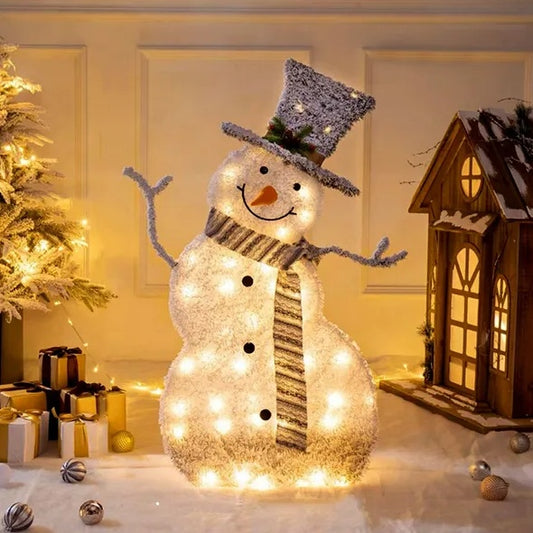 Battery Operated LED Christmas Snowman Decoration Light Home Decor Christian4Life