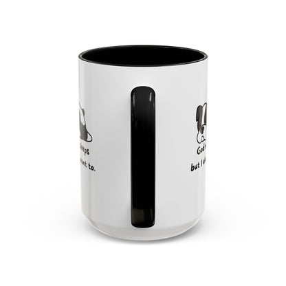 Christian "God never sleeps" 11 oz and 15oz Accent Mug, multiple colors, Christian Mug