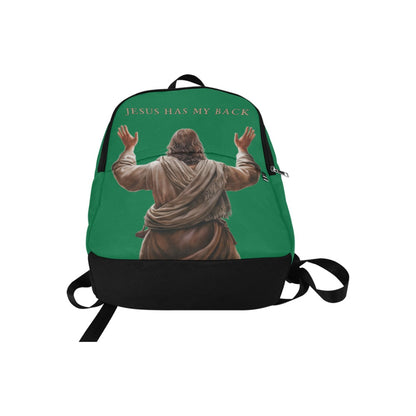 "Jesus Has My Back" Christian Backpack (Choose Green Shade)