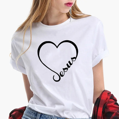 Heart Jesus Faith and Love Christian T-Shirt T-Shirt Christian4Life