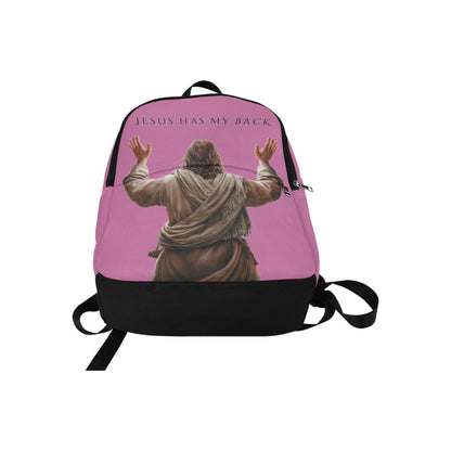 "Jesus Has My Back" Christian Backpack (Choose Pink Shade)