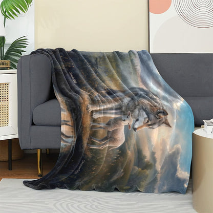 Wolf and Lamb Reflection Isaiah 11:6 Ultra-Soft Micro Fleece Blanket (multiple sizes)