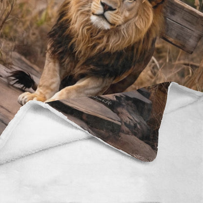 Lion of Judah Rock and Cross - Ultra-Soft Micro Fleece Blanket (multiple sizes)