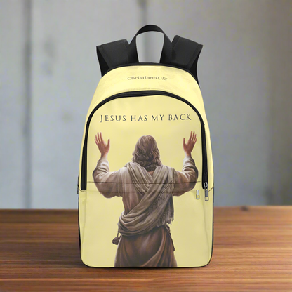 "Jesus Has My Back" Christian Backpack (Choose Yellow Shade))