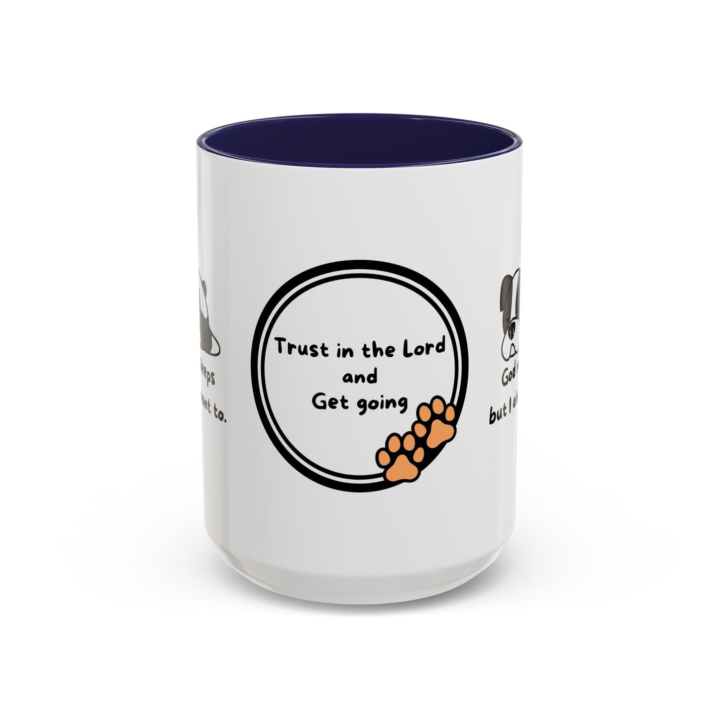 Christian "God never sleeps" 11 oz and 15oz Accent Mug, multiple colors, Christian Mug