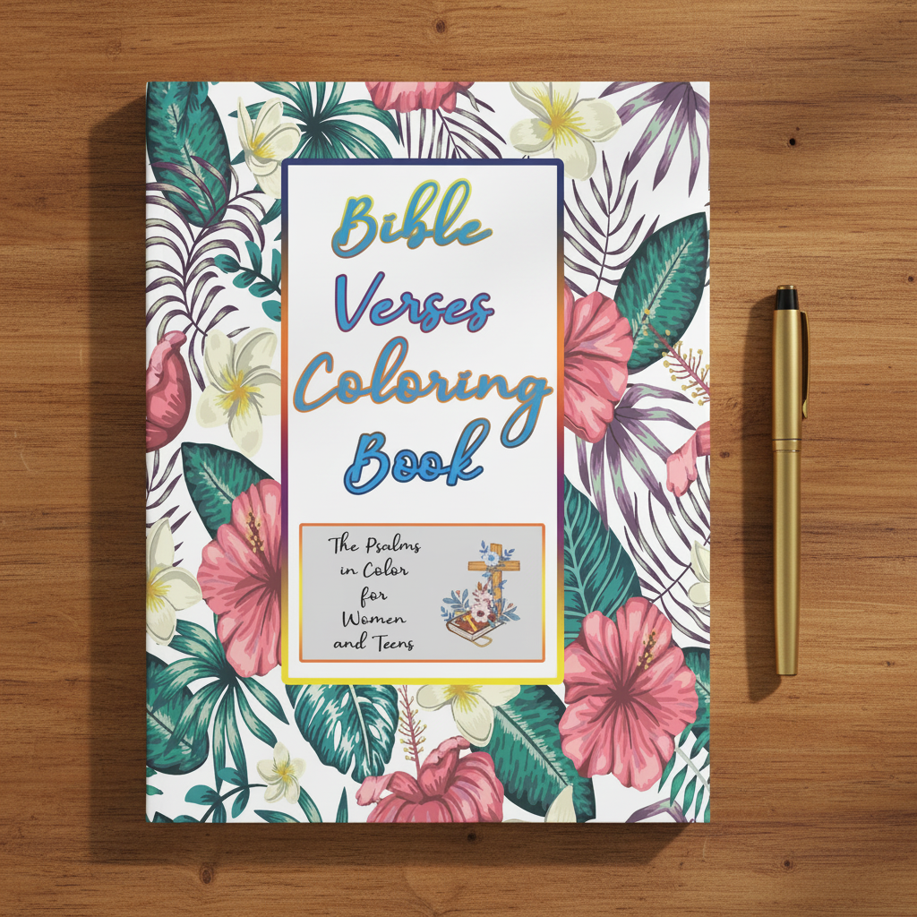 Bible Verses Coloring Book: The Psalms In Color For Women And Teens - Paperback