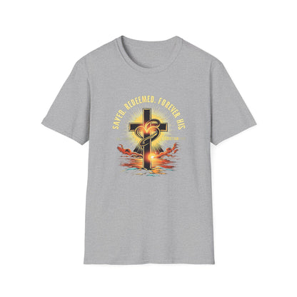 Unisex "Saved, Redeemed, Forever His" Christian Cotton Softstyle T-Shirt