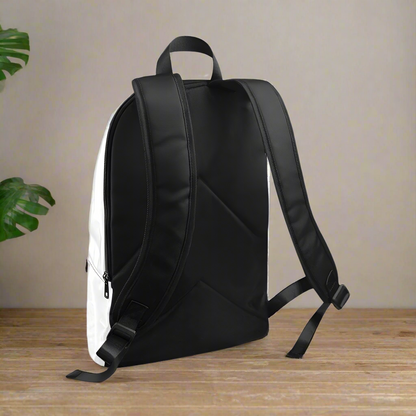"Jesus Has My Back" Graphic design Christian Backpack (white)