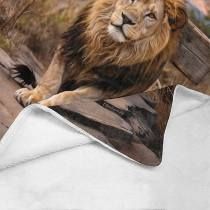 Lion of Judah Rock and Cross - Ultra-Soft Micro Fleece Blanket (multiple sizes)