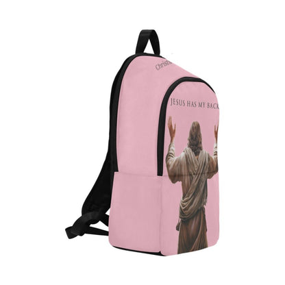 "Jesus Has My Back" Christian Backpack (Choose Pink Shade)