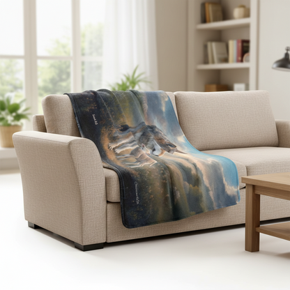 Wolf and Lamb Reflection Isaiah 11:6 Ultra-Soft Micro Fleece Blanket (multiple sizes)