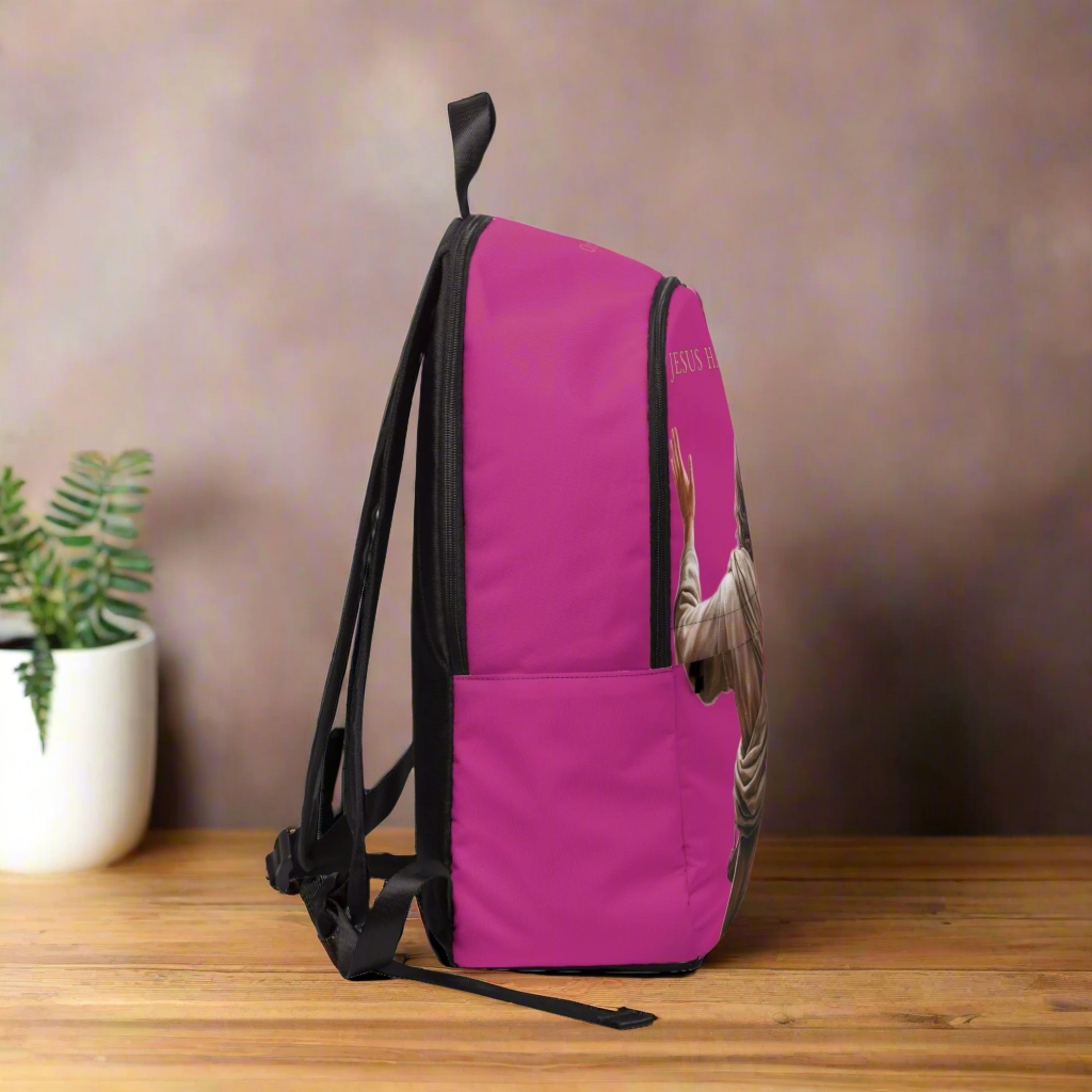 "Jesus Has My Back" Christian Backpack (pink) Bags Christian4Life