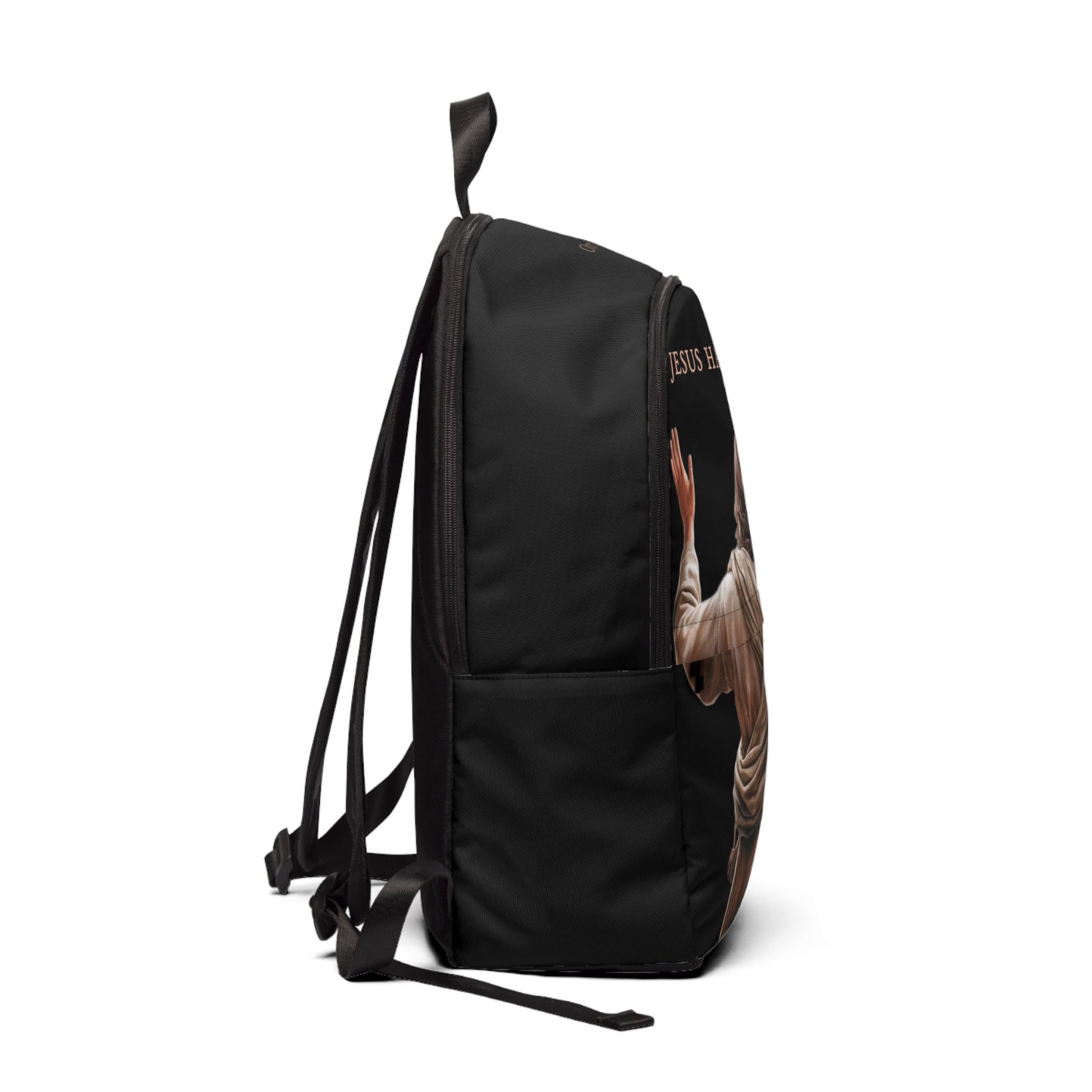 "Jesus Has My Back" Graphic design Christian Backpack (black) Bags Christian4Life