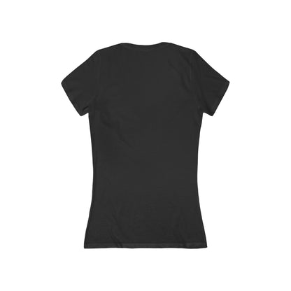 Leading with Love-Women's Jersey Short Sleeve Deep V-Neck Tee